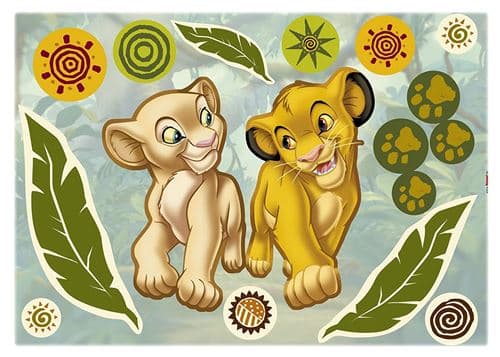 Komar 14040h Disney Simba et Nala Freestyle Sticker Deco – Multicolore (17 pièces)