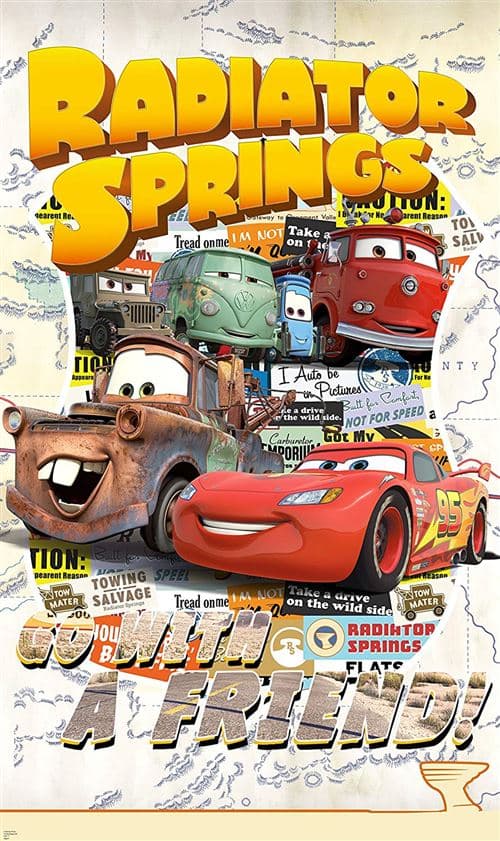 Komar VD Panneau de 041 non-tissé Cars Take The Open Road 1 Gare, avec colle, multicolore, 120 x 200 cm
