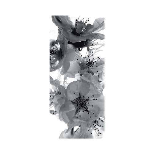 AG ART Black and white flower, intissé photo mural, 90 x 202 cm, 1 part