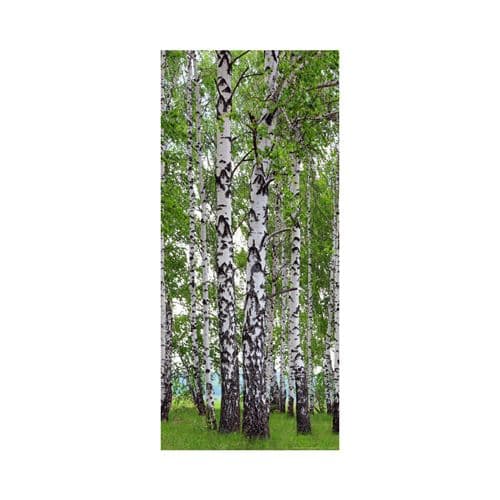 AG ART Birch's wood, intissé photo mural, 90 x 202 cm, 1 part