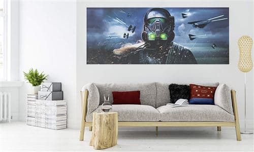'Komar 002 de DVD1 Star Wars Papier peint photo non tissé de"Star Wars deathtrooper Multicolore Taille 250 x 100 cm (Largeur x hauteur), 1, avec colle, Gare