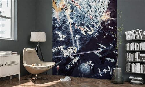 'Komar 012 de dvd2 Star Wars Papier peint photo non tissé de"Star Wars Classic Dogfight Taille 200 x 275 cm (Largeur x hauteur), 2 Chemins, avec colle, multicolore