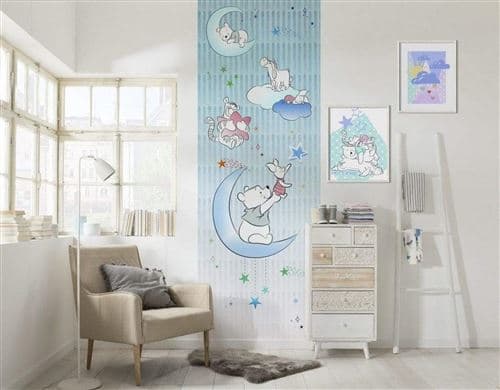 Papier Peint - Winnie Pooh Piglet and Stars 100x280cm - Intissé,